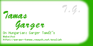 tamas garger business card